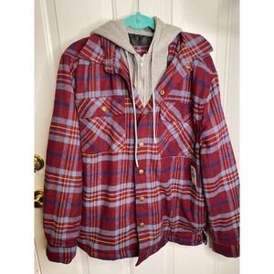 Grizzly NWT Authentic Grizzly Men’s Medium Quilted Flannel Hooded Jacket